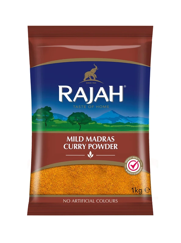 Rajah Spices Mild Madras Curry Powder | Madras | Mild | Curry Powder | (1kg)
