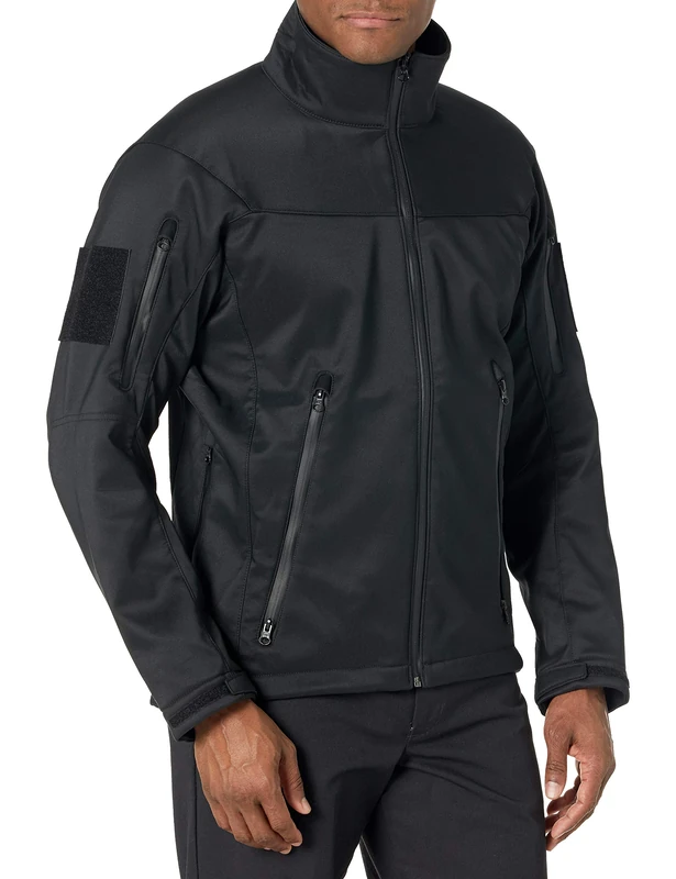 Tru-Spec mens 24-7 Series Tactical Softshell athletic shell jackets, Black, X-Small Regular US - Image 1