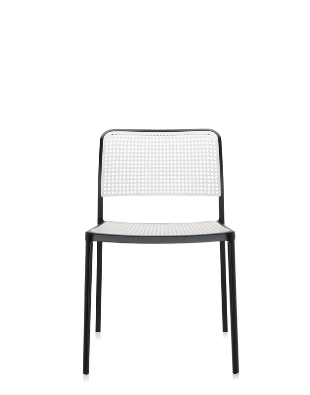 Kartell Audrey Aluminium Chair Varnished white/black - Image 1