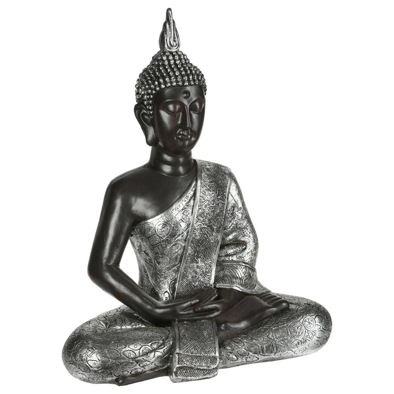 Figurine Buddha Sitting Resin Height 62 cm Multi-Coloured Atmosphera Créateur d'intérieur