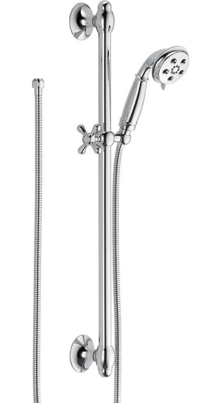 Delta 3-Spray H2Okinetic Slide Bar Hand Held Shower with Hose, Chrome 51308