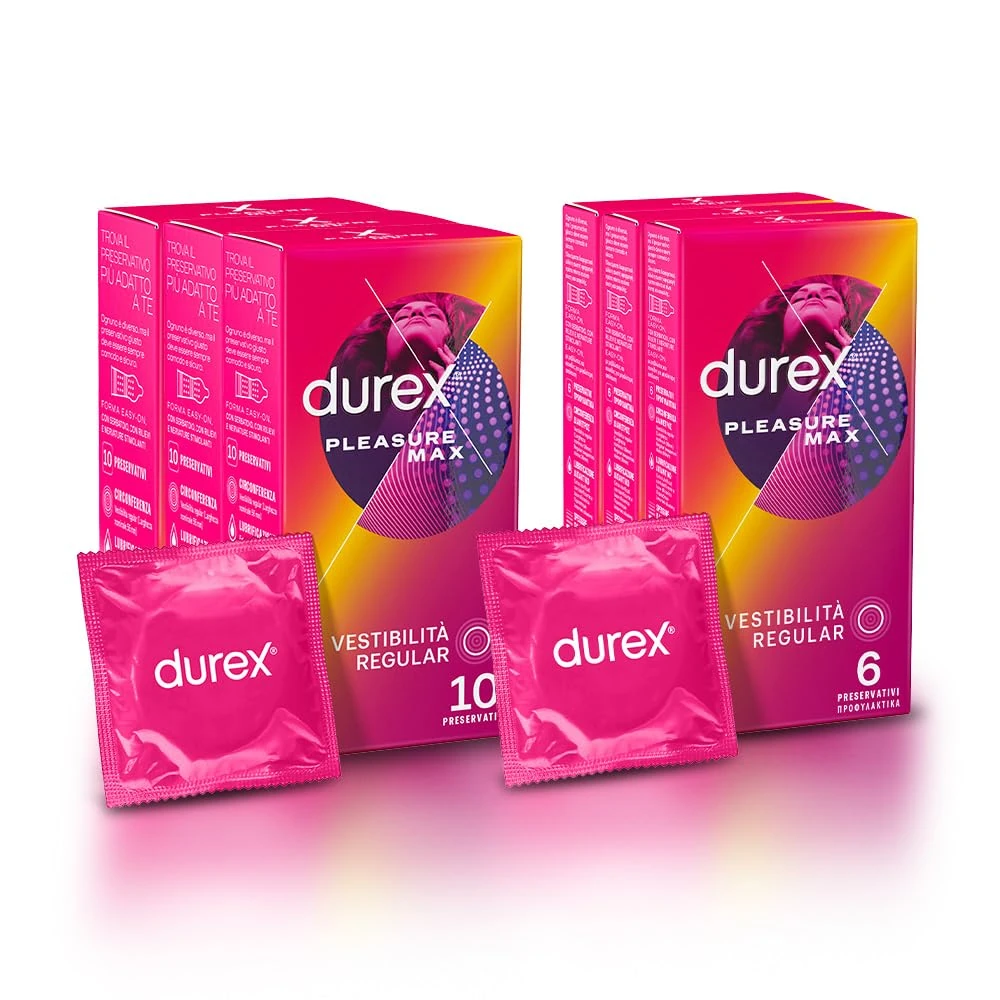 48 Durex Pleasuremax Condoms