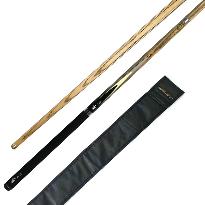 Riley ASI 2 Piece Snooker/Pool Cue and Hard Case with 9.5mm Tip - 145cm - Hybrid Graphics and ASI Butt Section - Image 1