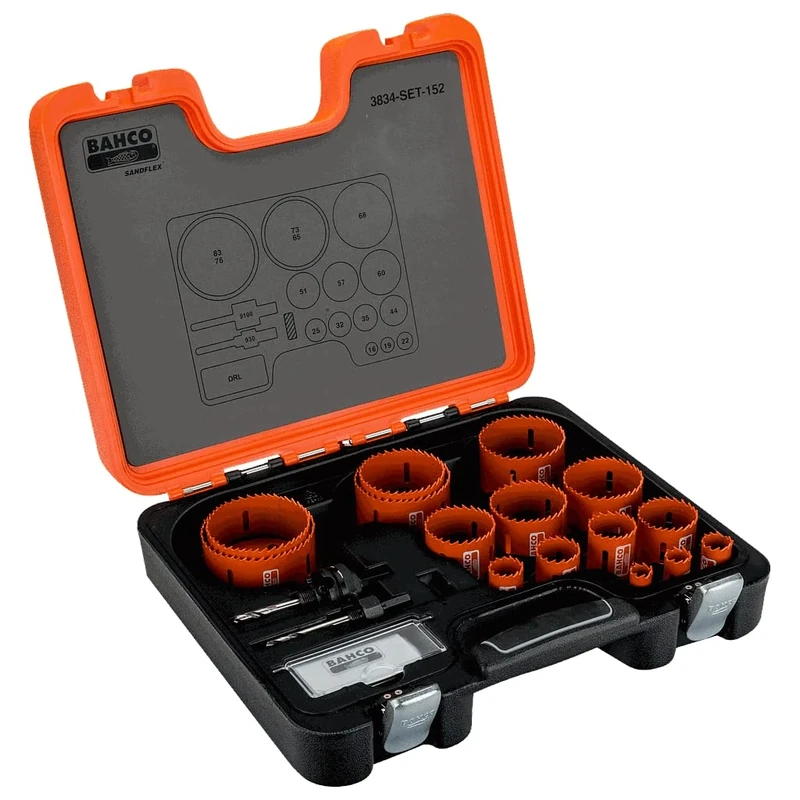 Bahco 3834-SET-53 13 Piece Sandflex® Bi-Metal Holesaw Set 19-79mm