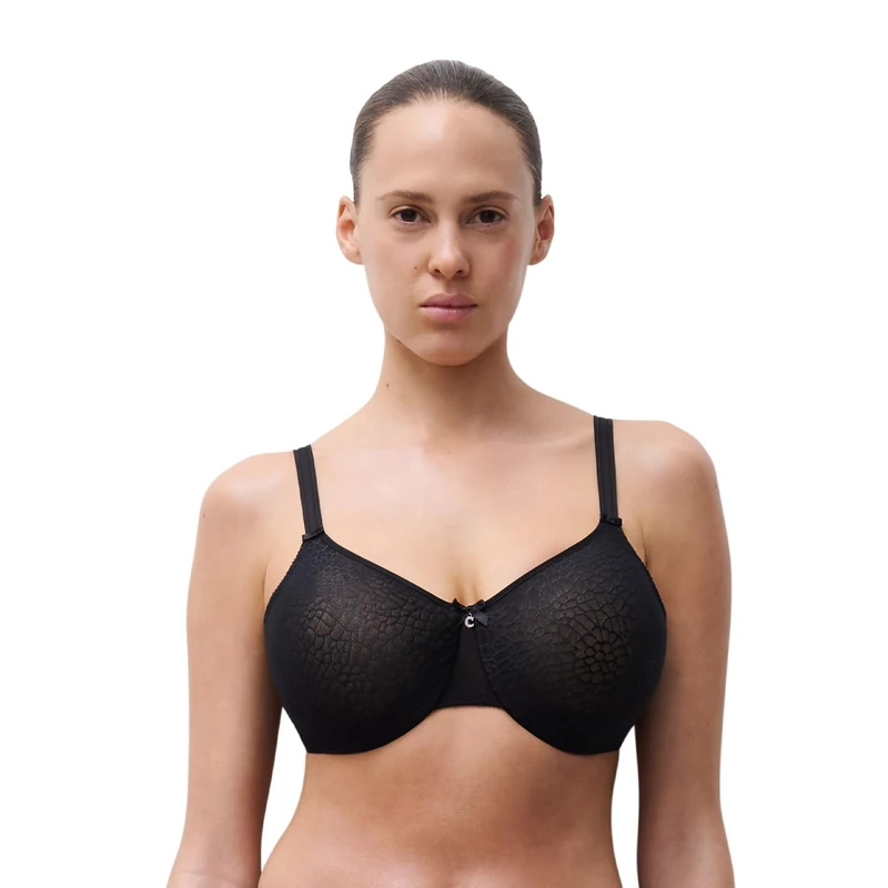 Chantelle Women's, C Magnifique, Covering Molded Bra, Women's Invisible Lingerie, Black (Schwarz 11), 44C