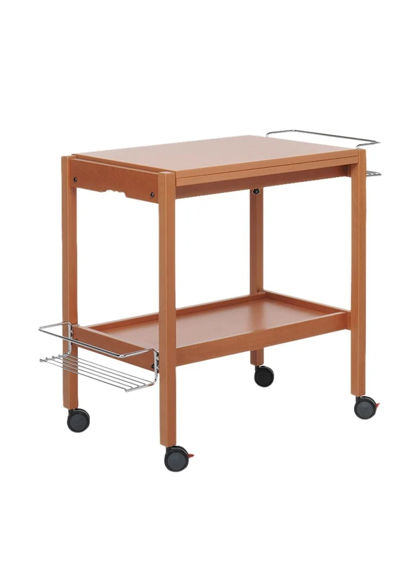 Foppapedretti Newton Food Trolley/Side Table Walnut