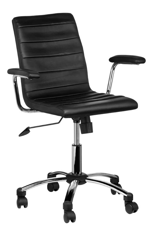 Premier Housewares Office Chair with Arms, 91 x 61 x 57 cm - Black - Image 1
