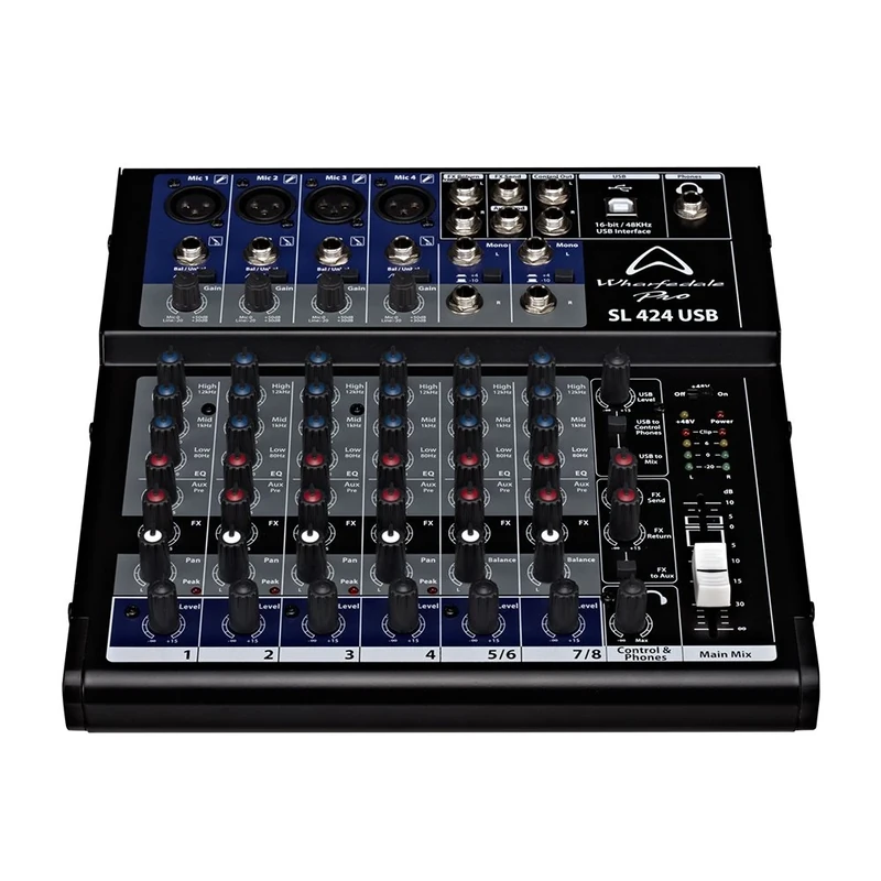 Wharfedale Pro SL424USB Studio/Live Mixer with 4 Mic Channels