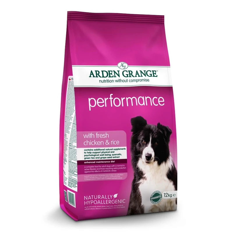 Arden Grange Adult Performance Chicken and Rice Dog Food - 12kg