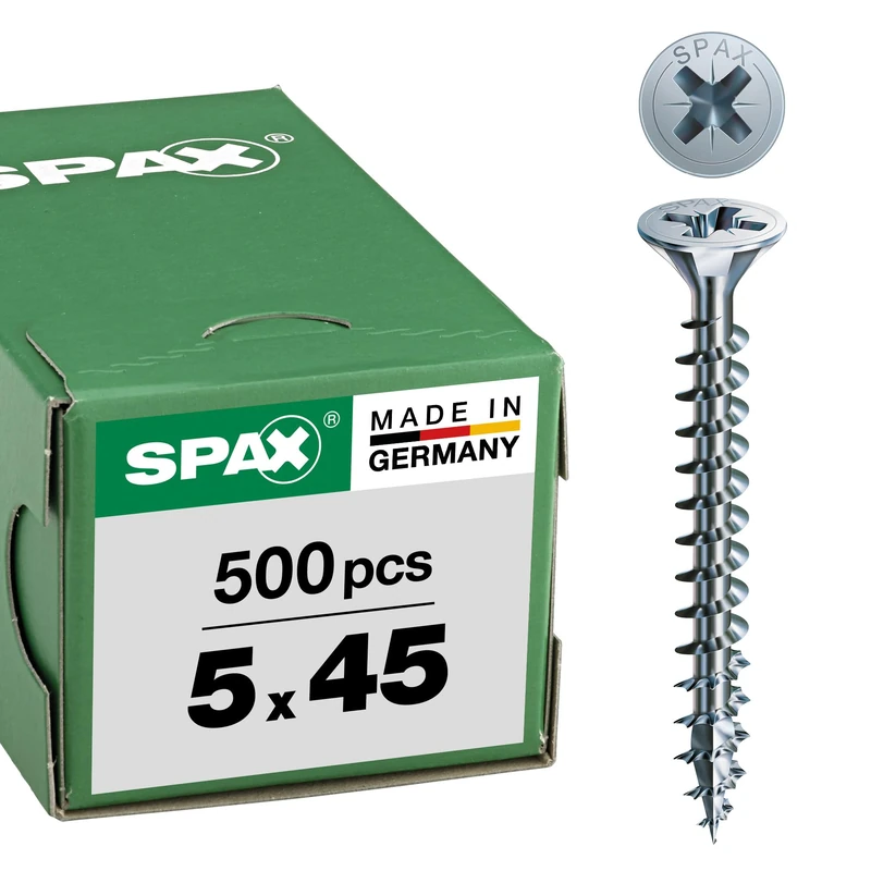 Spax A2J - 1081010350123 4CUT Universal Screw with Countersunk Head 1081010500455 Galvanised