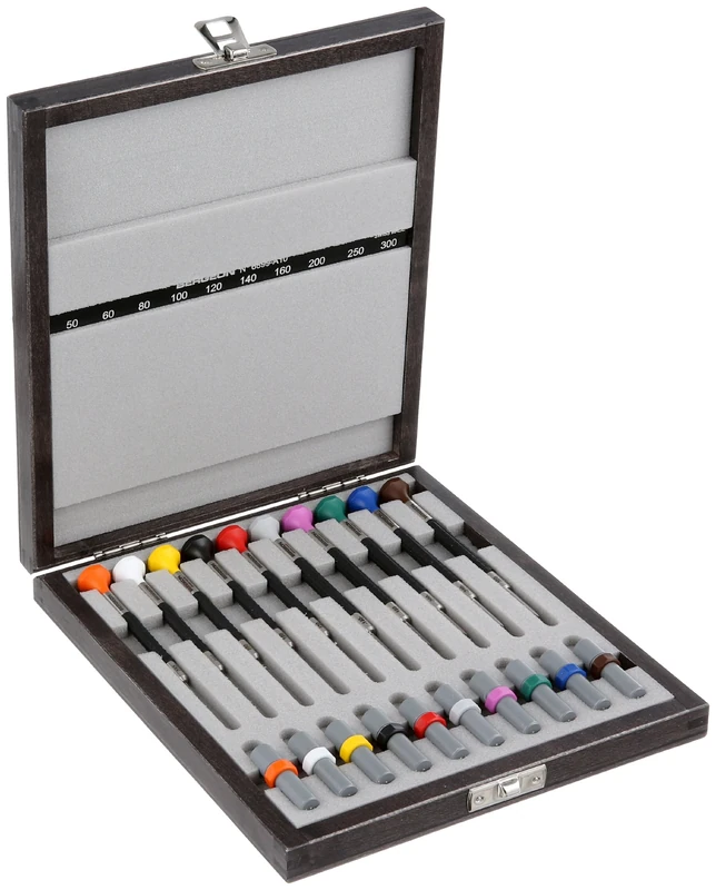 BERGEON 55-614 6899-A10 Ten Ergonomic Screwdriver Set with Spare Blades Watch Repair Kit