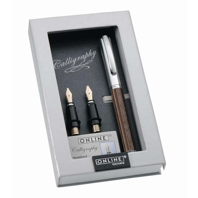 Set Best Writer calligraphy pen Vision Nature African Maroon, nib 1,4mm, 0,8mm, 1,8mm in Magnet Box