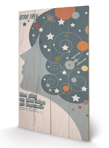 Star Trek The City On The Edge Of Forever Wood Print, Multi-Colour, 45 x 76 cm