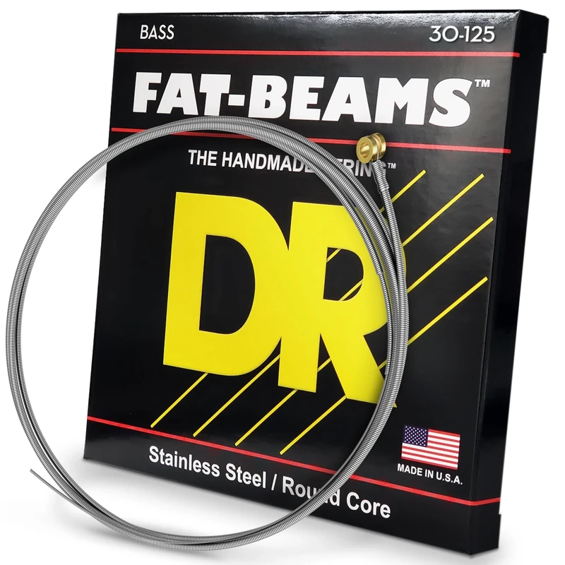 DR Strings FAT-BEAM Series 6 String Bass Strings - Medium 30-125