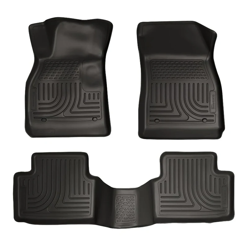 Husky Liners - Weatherbeater Floor Mats | Fits 2013-2015 Chevrolet Malibu, 2016 Chevrolet Malibu Limited | Front & 2nd Row, 3 pcs. | Black - 98191