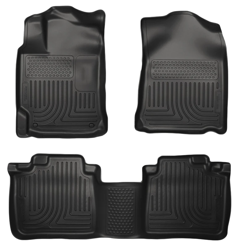 Husky Liners Weatherbeater Floor Mats | Fits 2010-2015 Lexus RX350 & Lexus RX450H | Front & 2nd Row, 3-pc Black - 99551