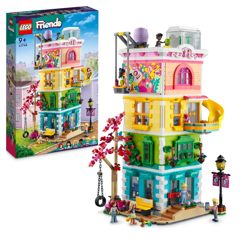 LEGO Friends Heartlake City Community Centre Toy - 5-Floor Modular Building Set with 6 Mini Dolls, a Dog Figure & Lots of Creative Accessories - Gift for 9+ Year Old Girls - 41748