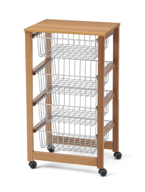 Arredamenti Italia Gingerone Kitchen Trolley - Cherry Wood