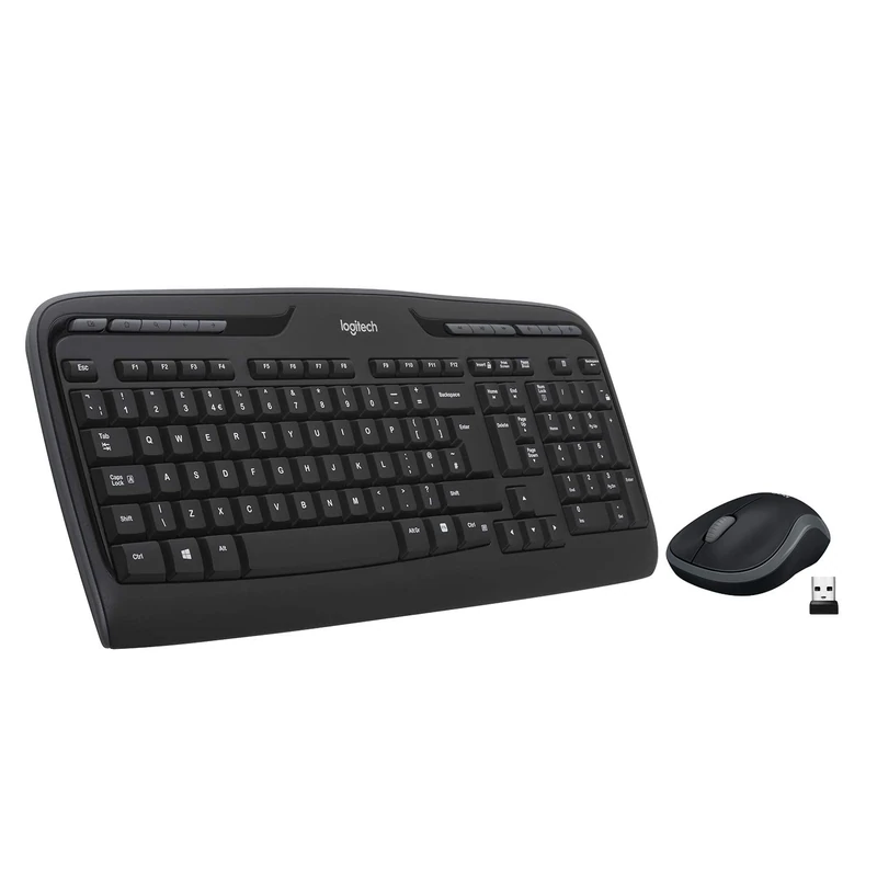 Logitech MK330 Wireless Keyboard and Mouse Combo, QWERTY US Layout - Black, (920-003989)