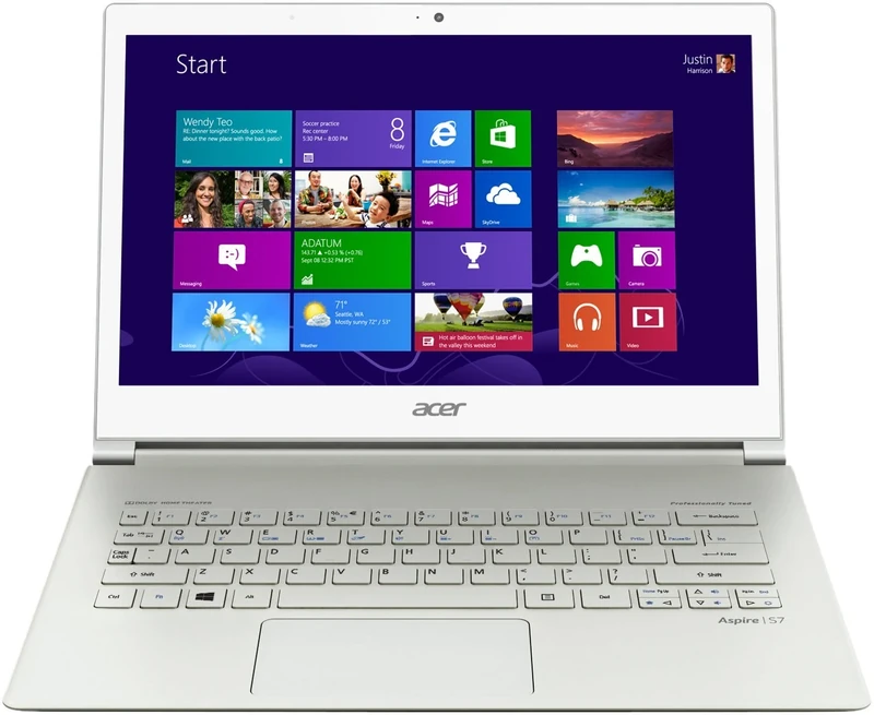 Acer Aspire S7-391 13.3-inch Ultrabook - White (Intel Core i7 3517U 1.9GHz, 4GB RAM, 256GB SSD, LAN, WLAN, BT, Webcam, Integrated Graphics, Windows 8 64-bit)