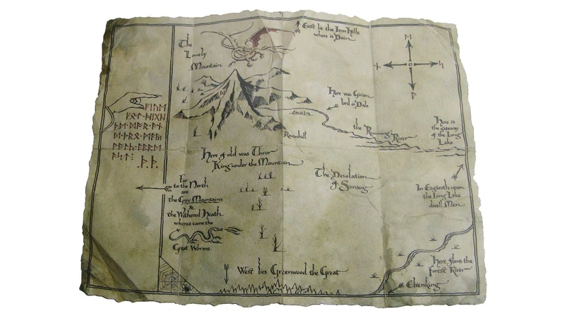 The Hobbit Art Print Thorin's Map 40 x 30 cm