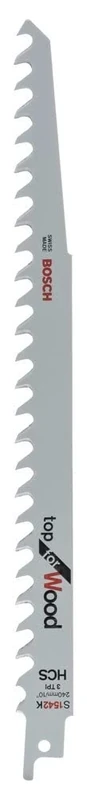 Bosch Accessories 25 pieces Sabre Saw Blade S 1542 K Top for Wood (for wood, 240 x 19 x 1.5 mm, sabre saw accessories)