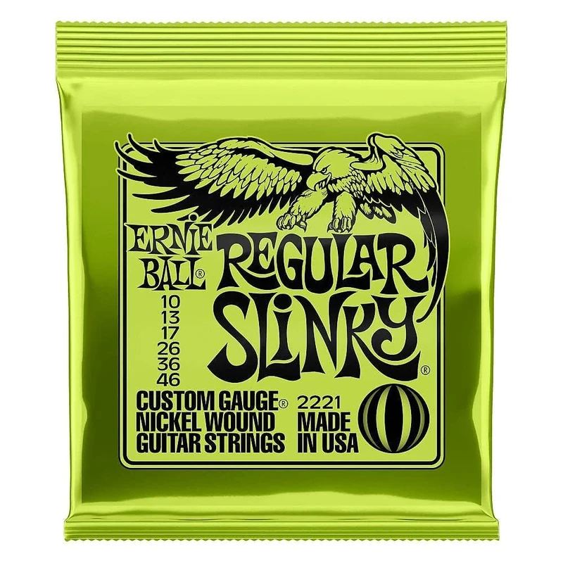 Ernie Ball 2221-12 Regular Slinky Electric Guitar Strings (Box of 12 Sets)