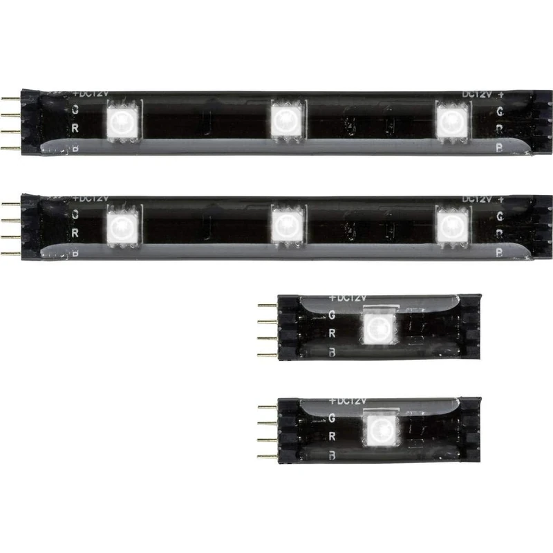 Paulmann 70338 YourLED Distance Pack for LED Strip 21 cm Stripe Accessories RGB Multicolour Black Clear Coated 2 x 75 cm 2 x 3 cm Extension