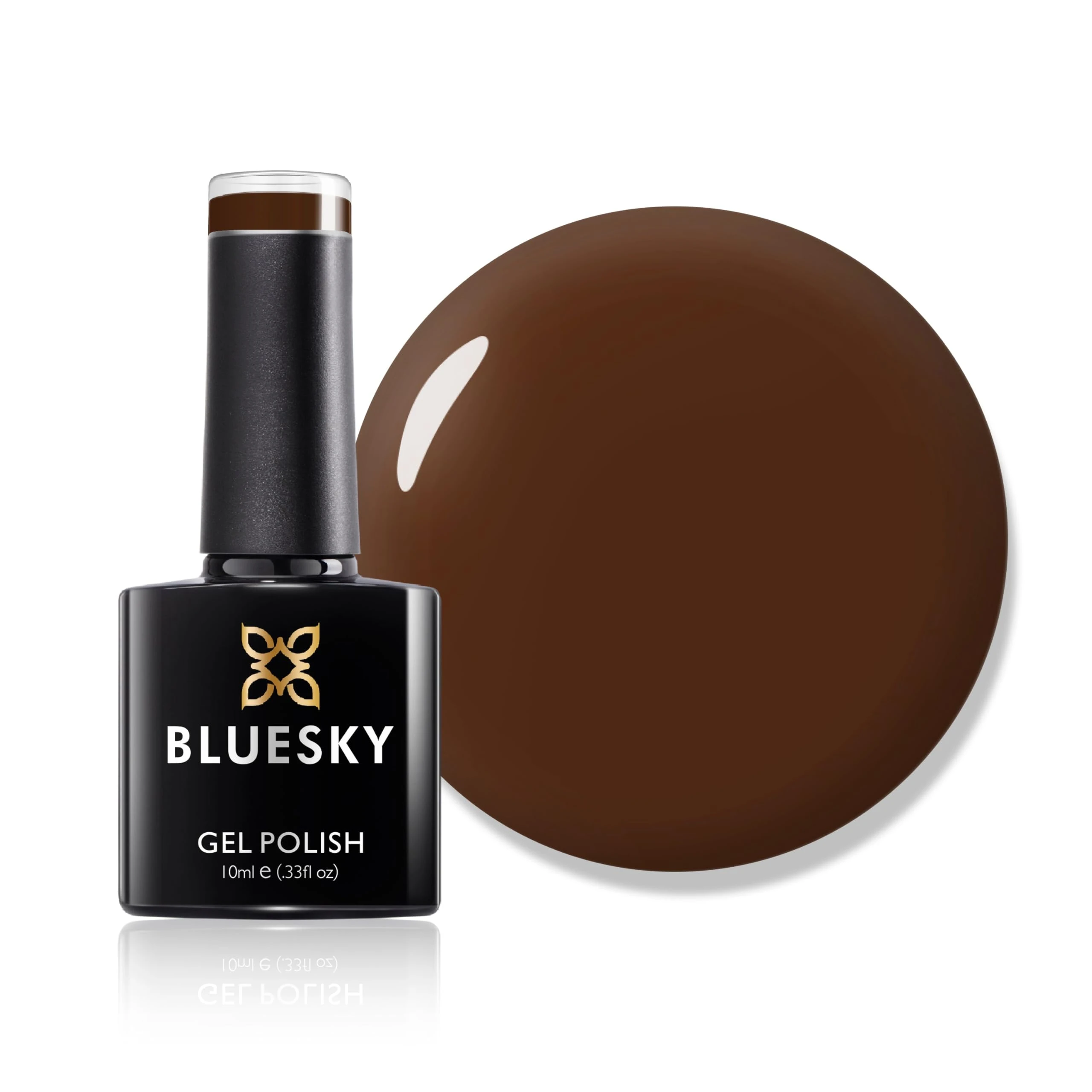 Bluesky Gel Nail Polish, Faux Fur 80538, Dark Brown, Long Lasting, Chip Resistant, 10 ml (Requires Drying Under UV LED Lamp)