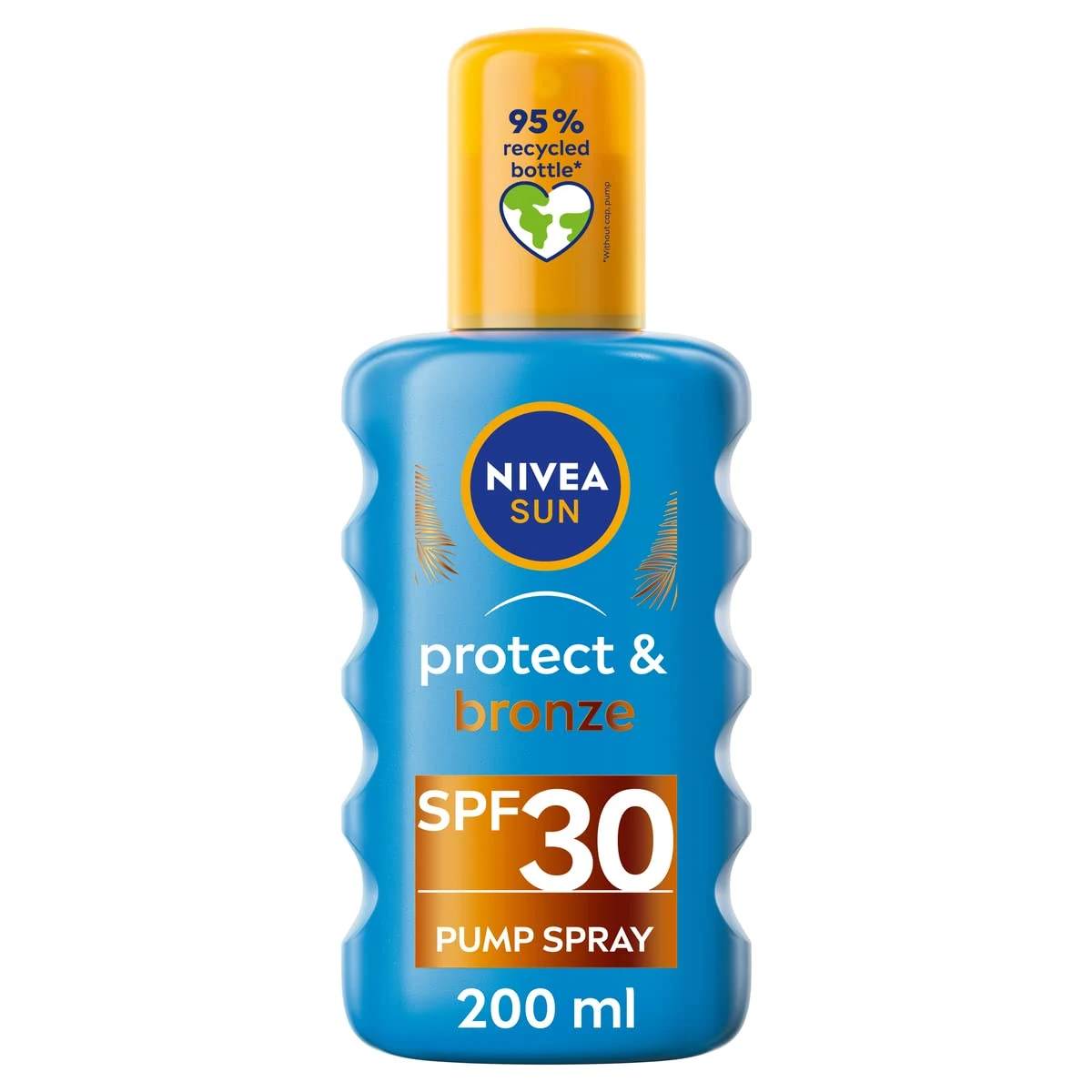 NIVEA SUN Protect & Bronze Sun Spray (200 ml), Bronzing Tanning Lotion Spray with SPF30, Advanced Suncream Protection, Natural Pro-Melanin Extract (Packing May Vary)