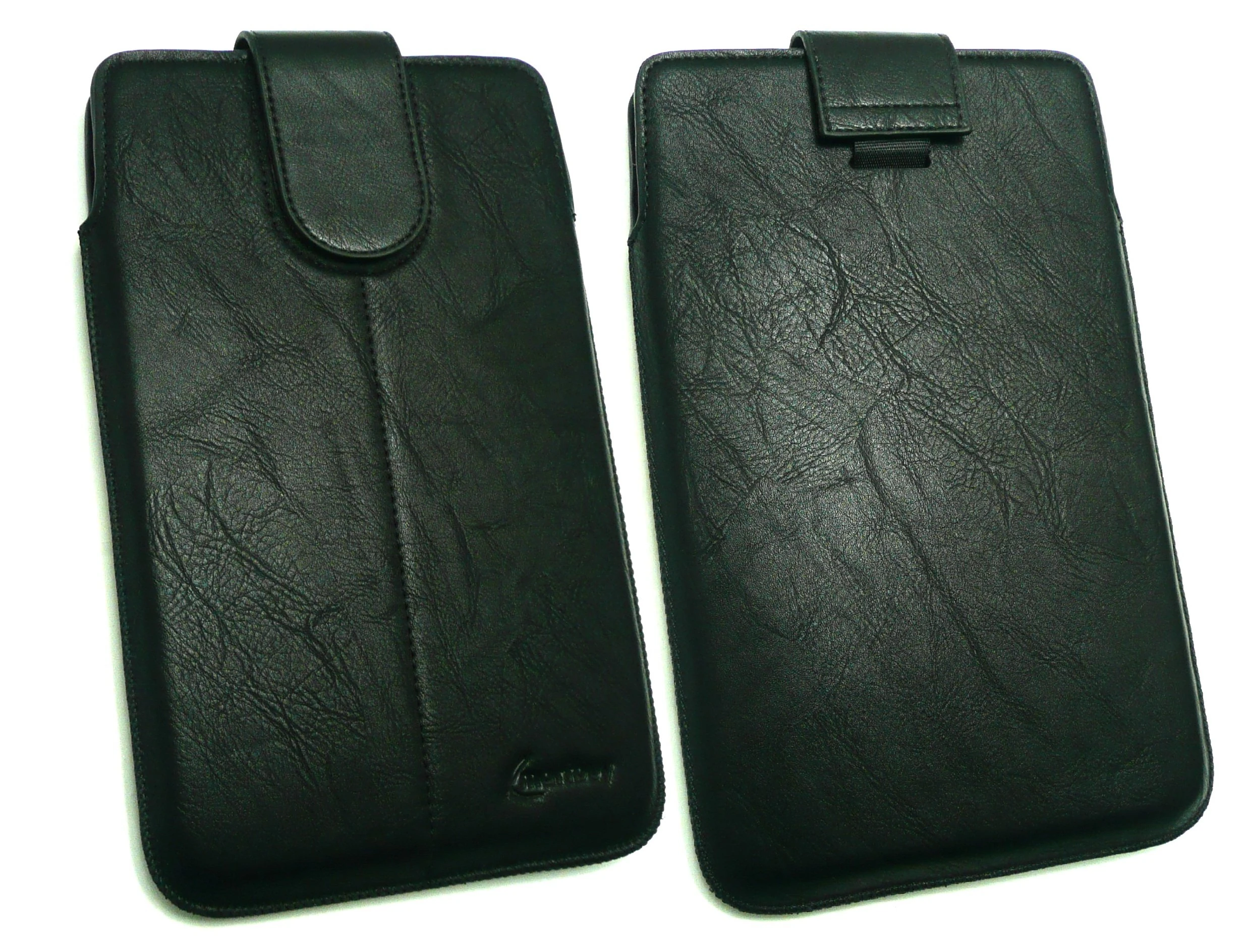 Emartbuy Universal 7-8.4 Inch Black PU Leather Secured Slide in Pouch Case Sleeve Holder With Pull Tab Mechanism Compatible With Devices Listed Below