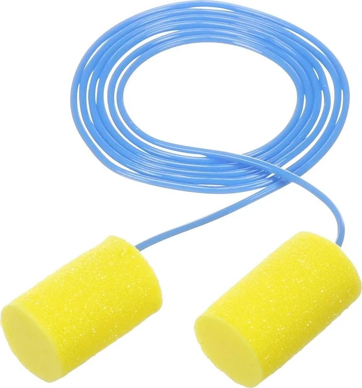 3M E-A-R Classic Earplugs, 29 dB, Corded, 100 Pairs/Box, CC-01-001, Blue