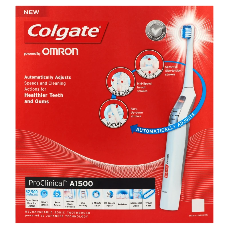 Colgate A1500 ProClinical Rechargeable Electric Toothbrush - White