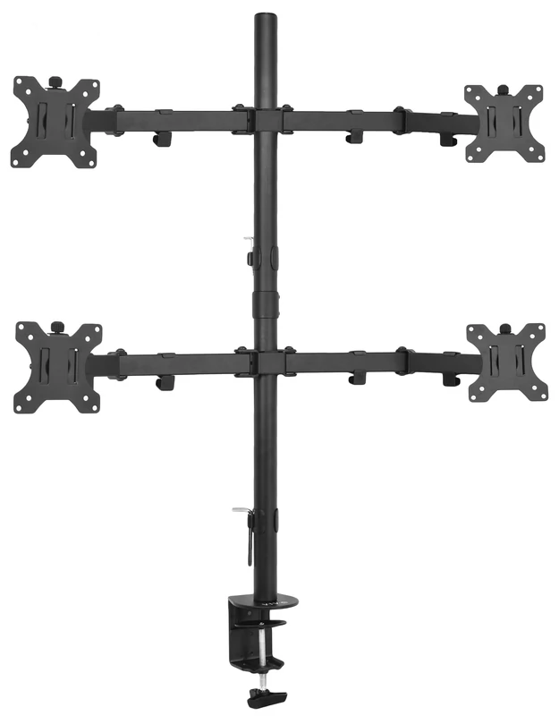 VIVO Quad LCD Monitor Desk Mount Stand Heavy Duty Fully Adjustable fits 4 /Four Screens up to 27" ~ (by)