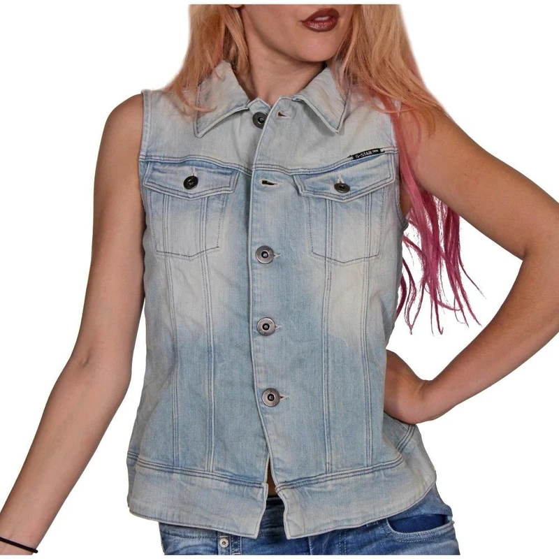 G-STAR RAW Arc Sleeveless Women's Jacket Light Aged Large - 21.131.92637A.4872.424.0.L