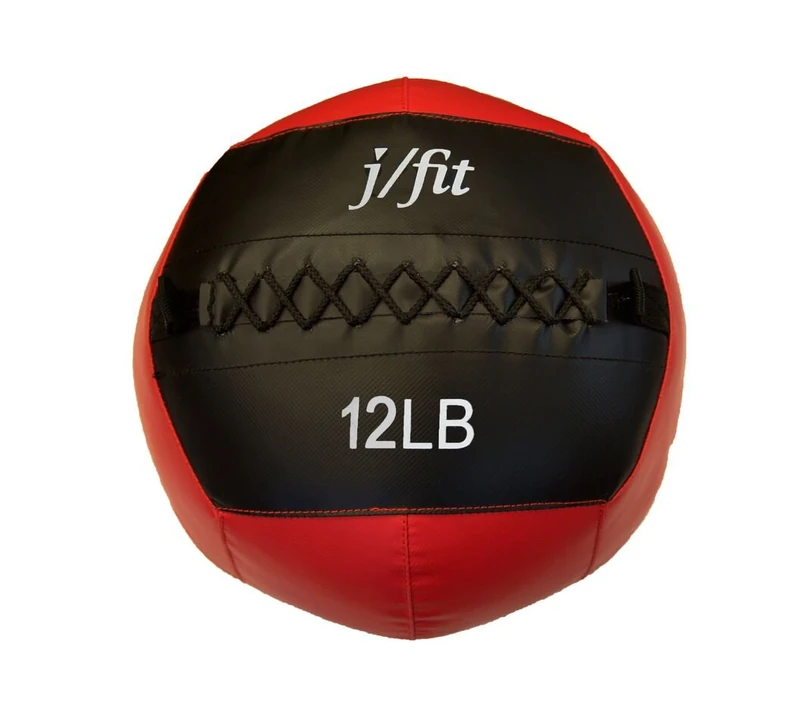 J/FIT JFIT Wall Ball, Red/Black, 12 LB