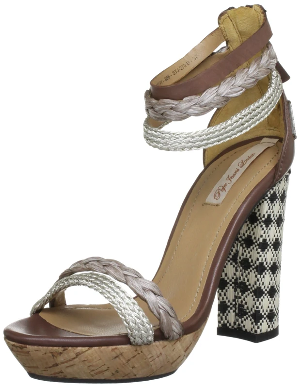 Pepe Jeans Women's St. James Platinum Open Toe PFS90231 4 UK