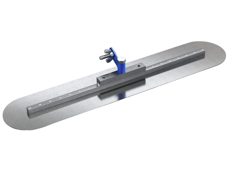 Bon 82-500 24 x 5-inch Round End Spring Steel Fresno Trowel with Swivel All-Angle Bracket