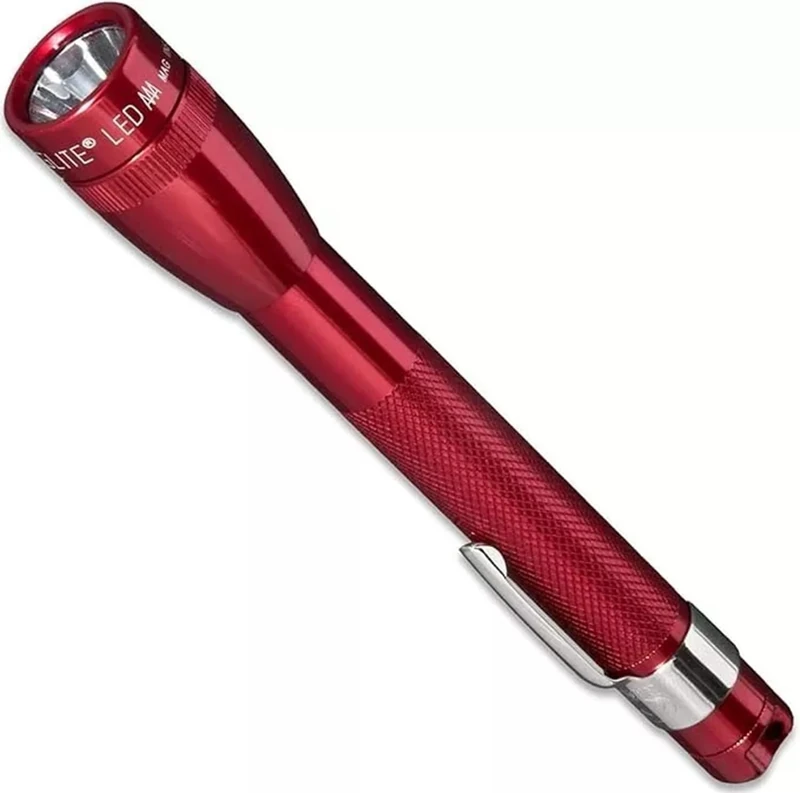 Maglite Mini AAA 2 Cell LED Flashlight Blister Pack - Red