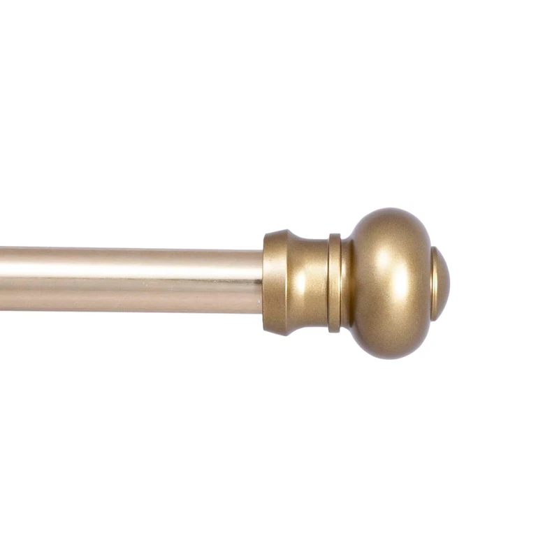 Kenney 7/16” Ashby Café Window Curtain Rod, Bronze, 28-48”