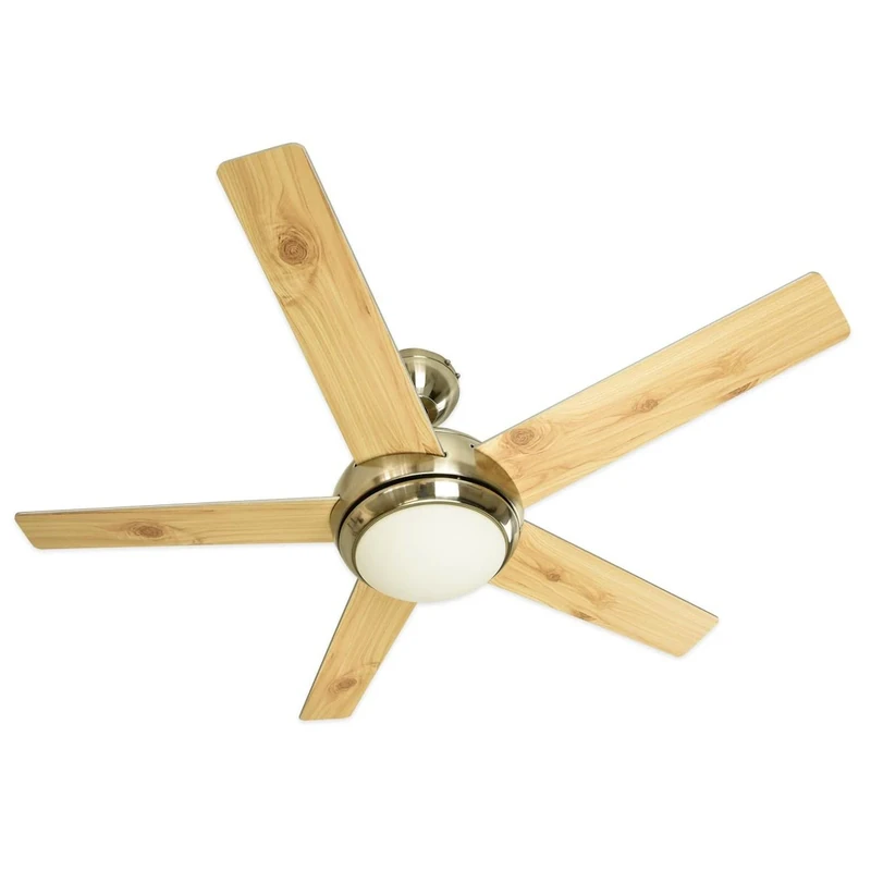 AireRyder Ceiling Fan Fresco Nickel with Light and Remote Control 44” 112cm Blades in Silver and Pine