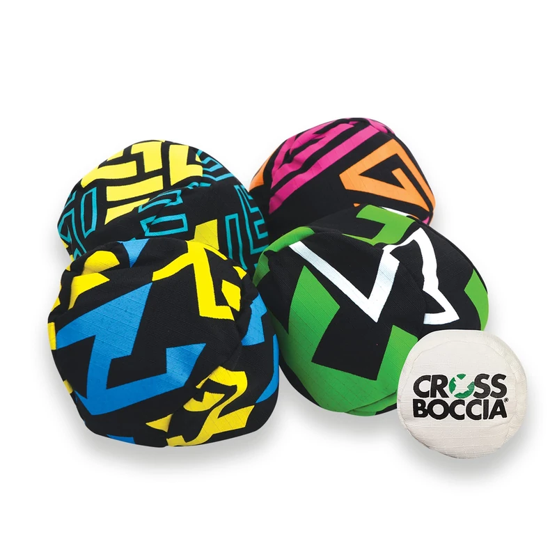 Crossboccia Bocce Family Pack Pro Game, Canvas Petanque for Indoor and Outdoor Use, for 4 Players