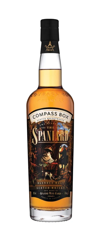 Compass Box-The Story of The Spaniard Blended Malt Scotch Whisky -43% ABV -Non Chill Filtered-Natural Colour-Blended Malt Whisky-Citrus Peel Red Wine & Spice Aromas -Vanilla & Berry Finish-70cl Bottle