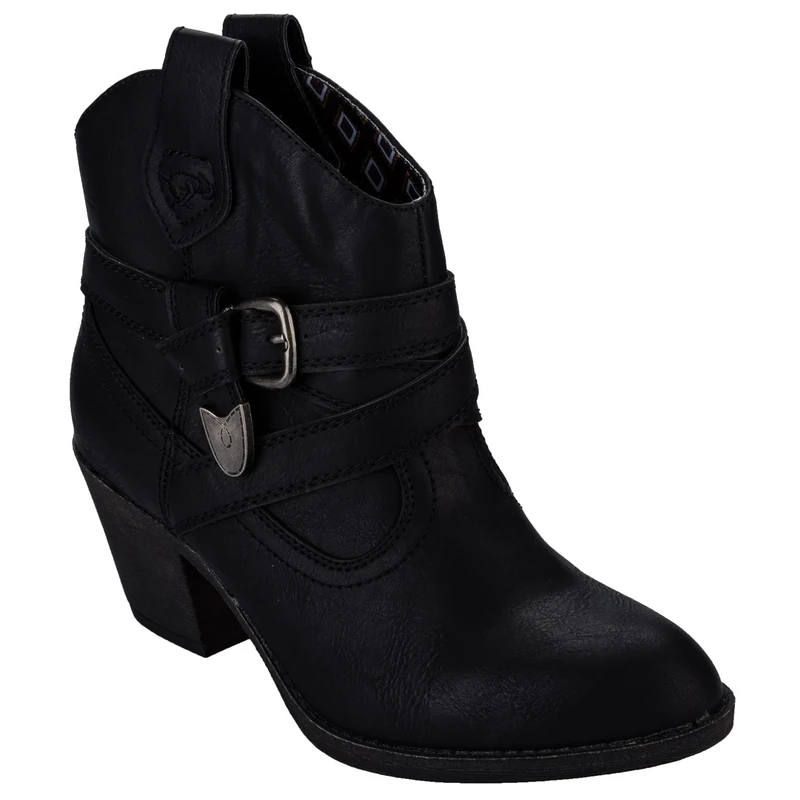 Rocket Dog Women's Satire Cowboy Boots, Black Slick Black, 3 UK