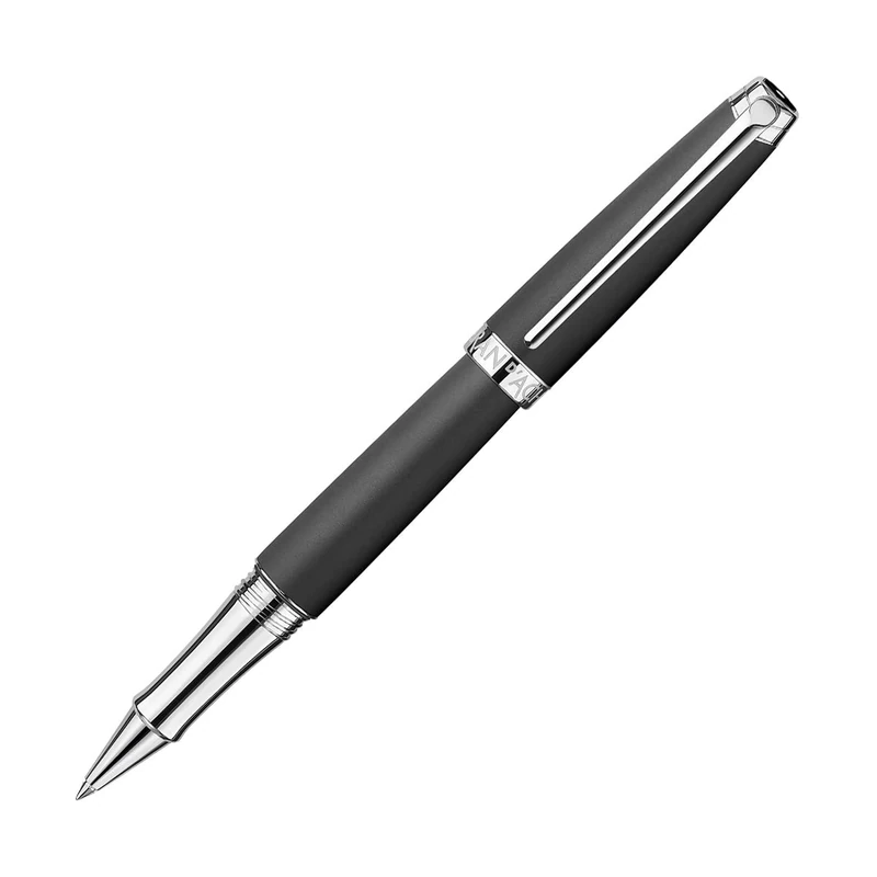 Caran d'Ache Leman Silver Plated Rollerball Pen - Black Matt