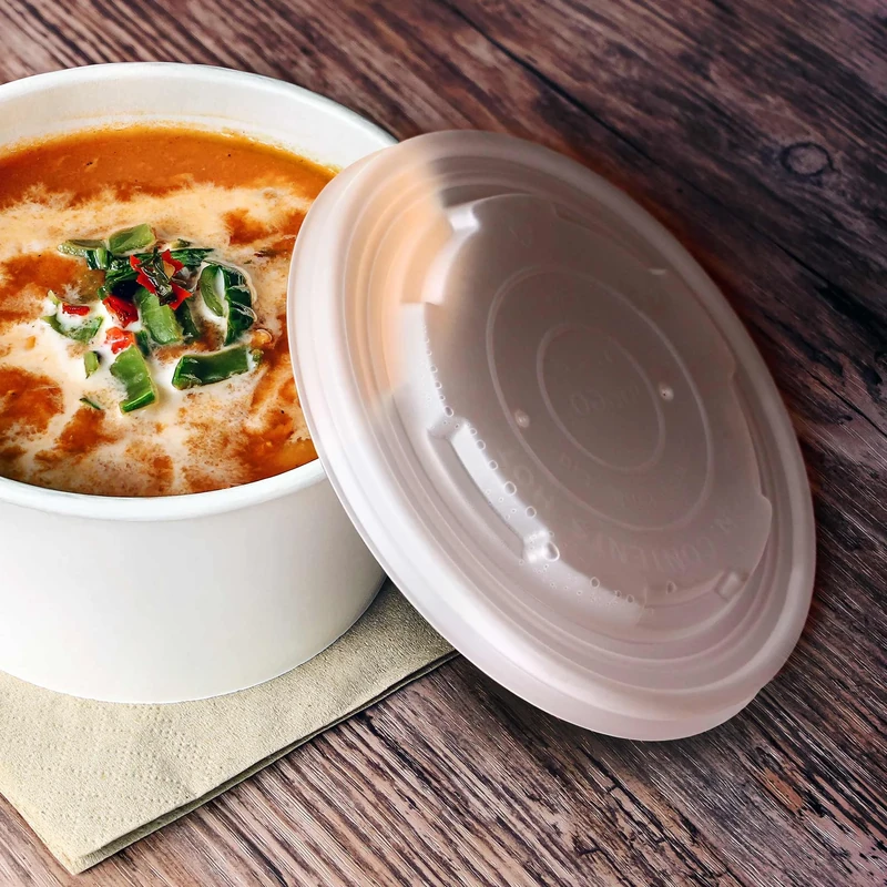 Biodegradable Soup Container Lid - Lid to fit 12 & 16oz Containers (GF046 & GF047).