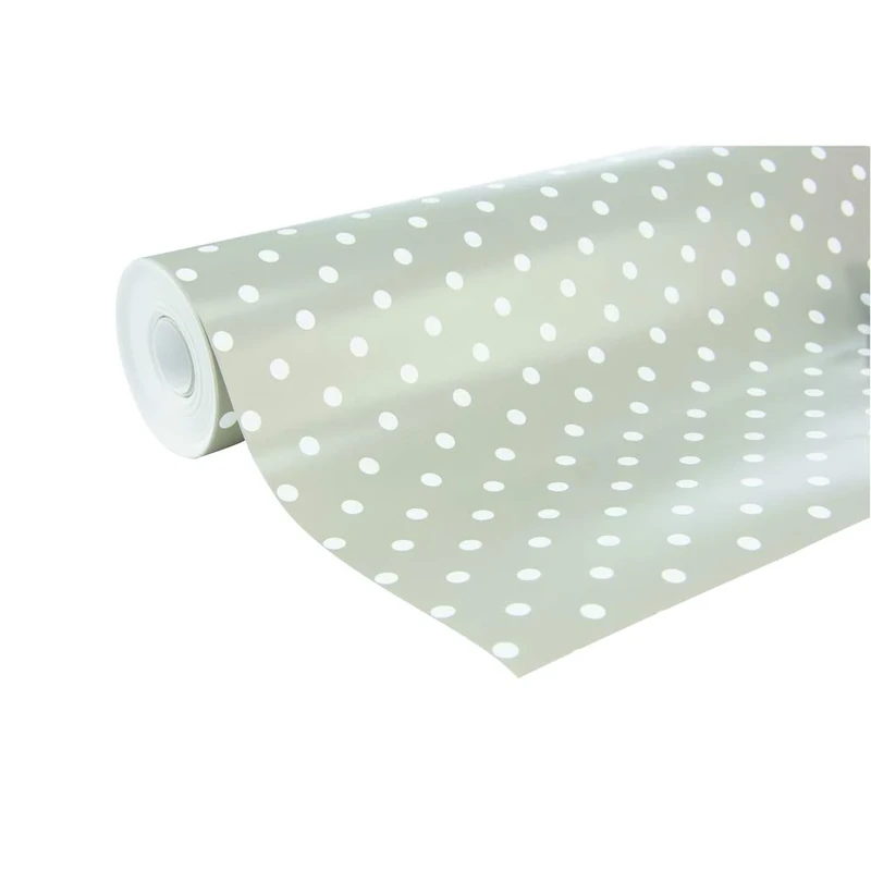 Clairefontaine 201503C - A Reel Of Gift Wrapping Paper - Excellia 80g Paper : 50x0,70m - Design : White Dots, Brown/Taupe - Gift Wrapping, Ideal For Wrapping