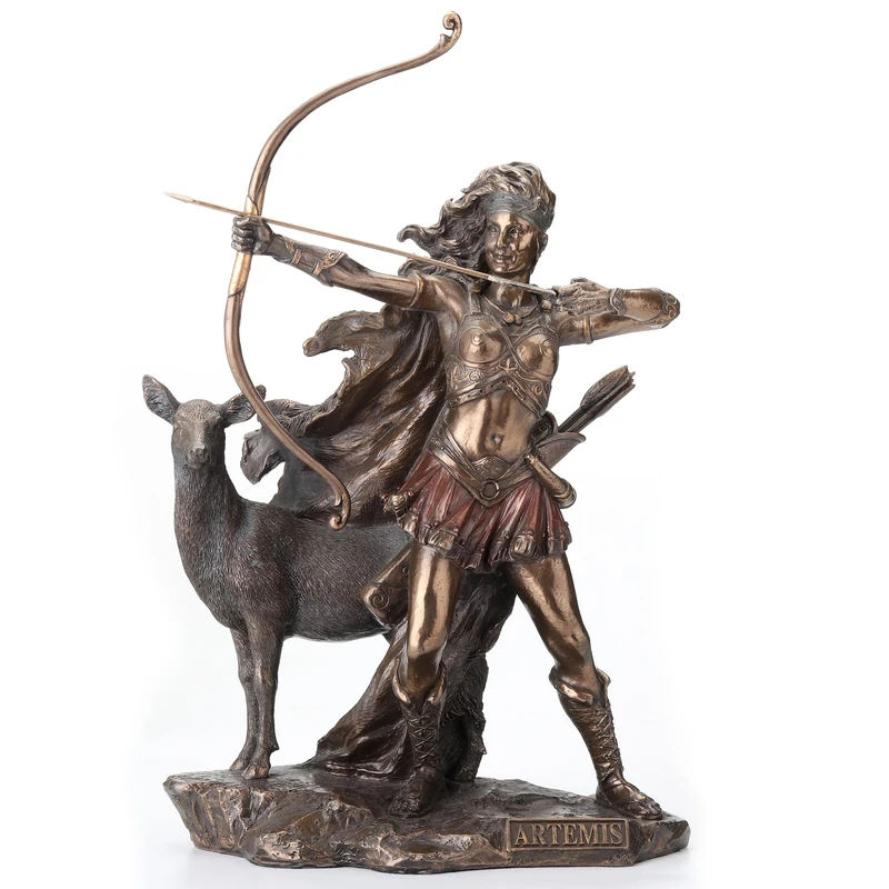 Veronese Design Bronzed Artemis Goddess of Hunting and Wilderness Statue