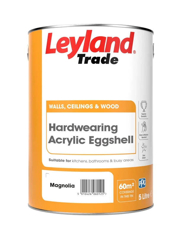Leyland Trade Acrylic Eggshell Paint - Magnolia 5L