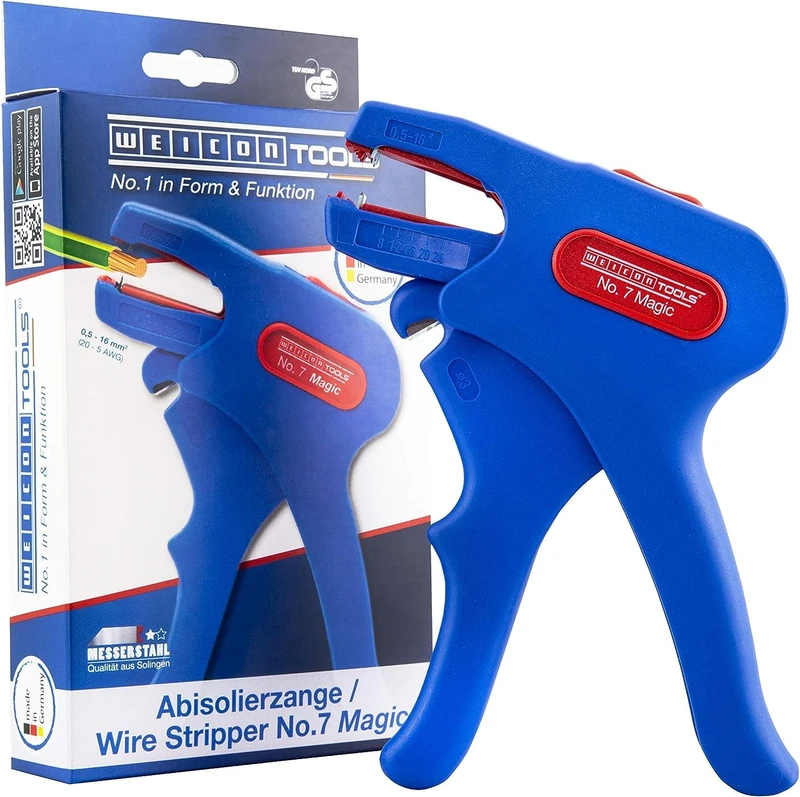 WEICON 7 No.7 Magic-Automatic Wire Stripper, Blue/Red, one Size, 51000007